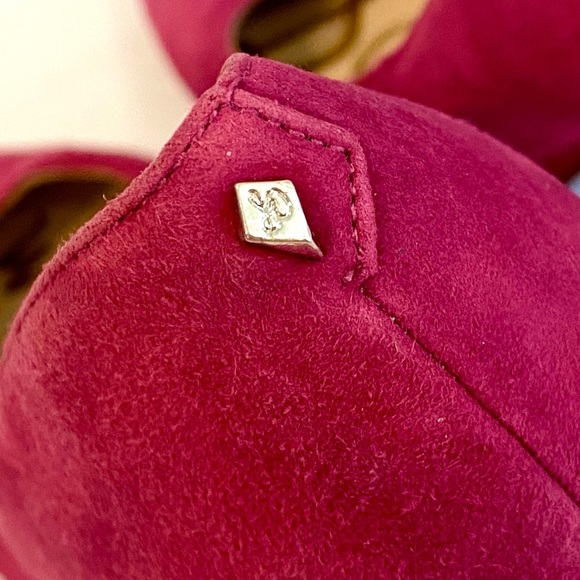 Sam Edelman Hot Pink Sexy Suede Stiletto Pumps for Work or Formal Wear Size 6 - Picture 7 of 10